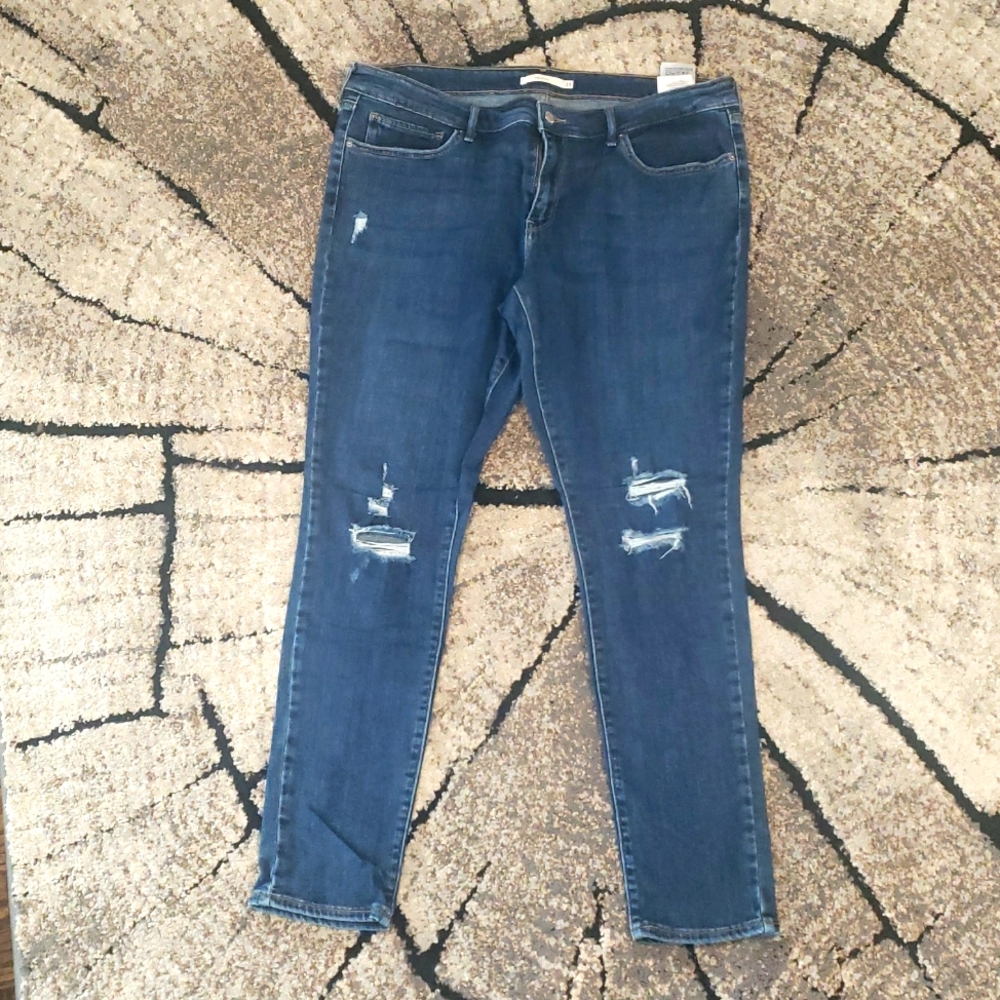 Levi Strauss distressed jeans